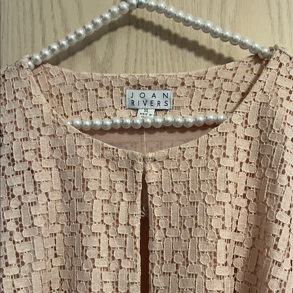 Joan Rivers Blush Textured Top with Ruffle Cuffs - Picture 4 of 11